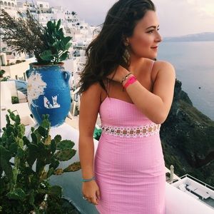Pink Spaghetti Strap Dress